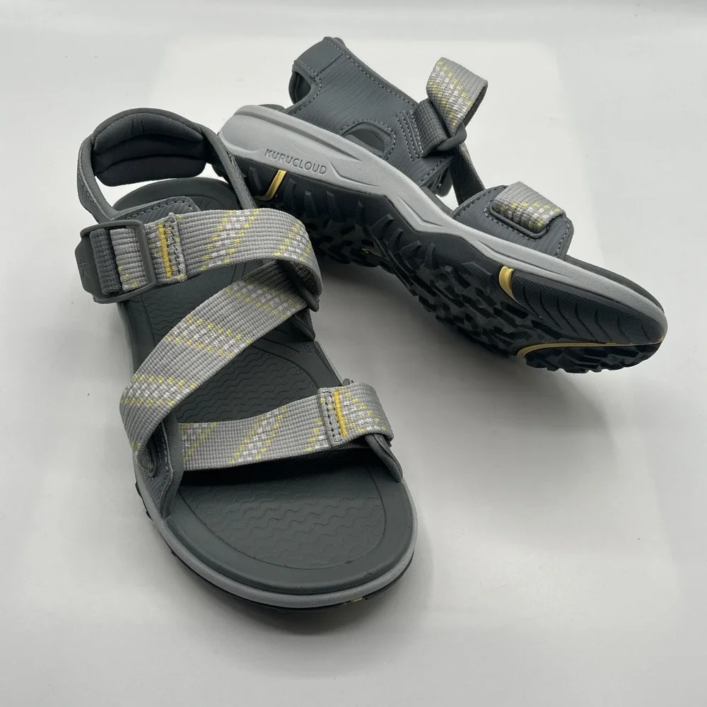 NEW Kuru Women's Current Sandal, Gray, Soft Yellow,Walking,Hiking, SZ: 8 M, NWOB - Picture 15 of 15